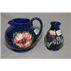 Image 1 : Two pieces of Moorcroft pottery including Anemone just and a 4 1/2" Iris vase