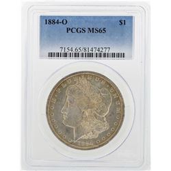 1884-O $1 Morgan Silver Dollar Coin PCGS MS65