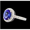 Image 1 : 14KT White Gold 2.14ct Tanzanite and Diamond Ring