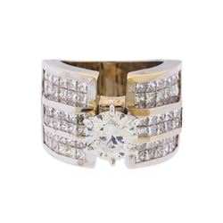 18KT White Gold 5.63ctw Diamond Engagement Ring