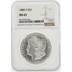 1880-S $1 Morgan Silver Dollar Coin NGC MS65