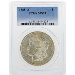 1885-O $1 Morgan Silver Dollar Coin PCGS MS63