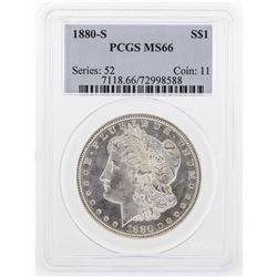 1880-S $1 Morgan Silver Dollar Coin PCGS MS66