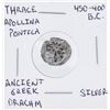 Image 1 : 450-400 BC Thrace Apollina Pontica Ancient Greek Drachm Silver Coin