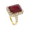 Image 4 : 14KT Yellow Gold 11.68ct Ruby and Diamond Ring