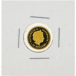 2006 $15 Australia Crocodile 1/10 oz Gold Coin