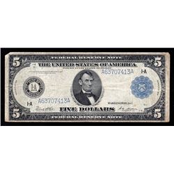 1914 $5 Large Size Federal Reserve Note