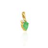 Image 2 : 10KT Yellow Gold 0.35ct Emerald and Diamond Pendant