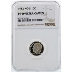 1983 No S Proof Roosevelt Dime NGC PF69 Ultra Cameo