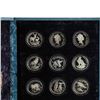 Image 2 : Set of (12) 1991 Cook Island $50 Silver Coin Proof Set