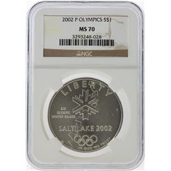 2002-P $1 Salt Lake Olympics Silver Coin NGC MS70