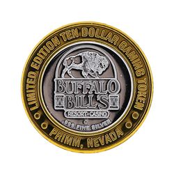 .999 Silver Buffalo Bills Resort & Casino $10 Gaming Token Limited Edition