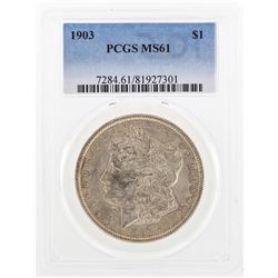 1903 $1 Morgan Silver Dollar Coin PCGS MS61