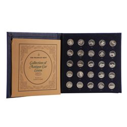 Franklin Mint Collection of Antique Car Coins 1st Edition Sterling Silver Proof