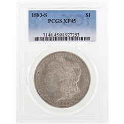 1883-S $1 Morgan Silver Dollar Coin PCGS XF45