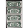 Image 2 : Lot of (4) 1953/A/B/C $2 Legal Tender Notes