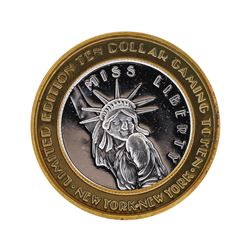 .999 Silver New York-New York Las Vegas $10 Casino Gaming Token Limited Edition