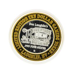 .999 Silver Riverside Resort Hotel & Casino $10 Casino Limited Edition Gaming To