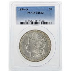 1884-O $1 Morgan Silver Dollar Coin PCGS MS63