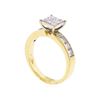 Image 3 : 14K Yellow Gold 1.00ctw Princess Cut Diamond Ring