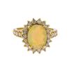 Image 1 : 14KT Yellow Gold 1.98ct Opal and Diamond Ring
