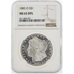 1883-O $1 Morgan Silver Dollar Coin NGC MS63DPL