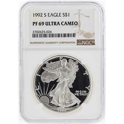 1992-S $1 American Silver Eagle Coin NGC PF69 Ultra Cameo