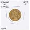 Image 1 : 1893A 20 Francs France Gold Coin