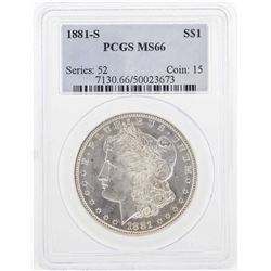 1881-S $1 Morgan Silver Dollar Coin PCGS MS66