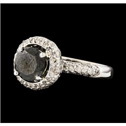 14KT White Gold 1.88ctw Black Diamond Ring