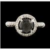 Image 2 : 14KT White Gold 1.88ctw Black Diamond Ring