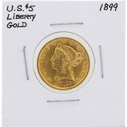 1899 $5 Liberty Head Half Eagle Gold Coin