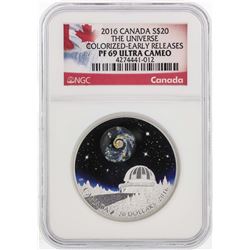 2016 Canada $20 The Universe Colorized Coin NGC PF69 Ultra Cameo