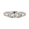 Image 2 : 14KT White Gold 0.59ctw Diamond Ring