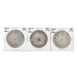 Set of (3) Mexico 8 Reales Silver Coins