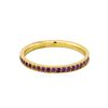 Image 1 : 14KT Yellow Gold .36ctw Amethyst Eternity Band Ring
