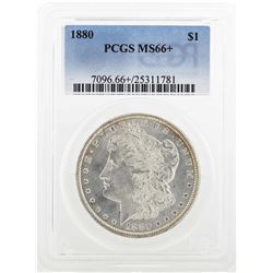 1880 $1 Morgan Silver Dollar Coin PCGS MS66+