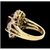 Image 3 : 14KT Yellow Gold 6.84ctw Ruby and Diamond Ring