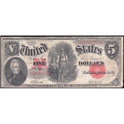 1907 $5 Large Size Woodchopper Legal Tender Note