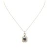 Image 2 : 14KT Yellow Gold 3.60ct Aquamarine and Diamond Pendant With Chain