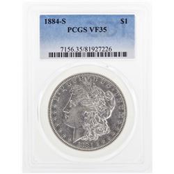 1884-S $1 Morgan Silver Dollar Coin PCGS VF35