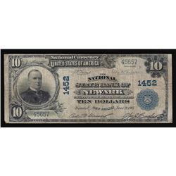 1902 $10 National State Bank of Newark, NJ National Currency Note