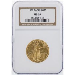 1989 $25 American Gold Eagle Coin NGC MS69