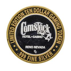 .999 Silver Comstock Hotel and Casino $10 Casino Gaming Token Limited Edition