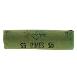 Roll of (50) 1964 Brilliant Uncirculated Roosevelt Dimes