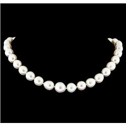 10mm South Sea Cultured Pearls and Sterling Silver Necklace