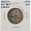 Image 1 : 1774 FM Mexico 2 Reales KM 88.2 Silver Coin