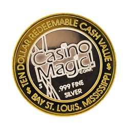 .999 Silver Casino Magic Bay St. Louis, MS $10 Casino Limited Edition Gaming Tok