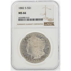 1882-S $1 Morgan Silver Dollar Coin NGC MS66