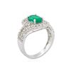 Image 3 : 14KT White Gold 1.52ct Emerald and Diamond Ring